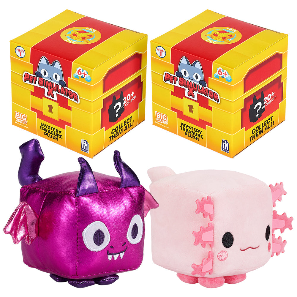 PET SIMULATOR - Mystery Pet Treasure Plush 2-Pack (Two 4 Collectible –